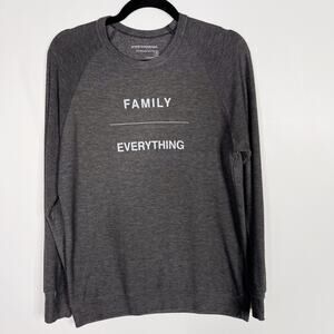 Good Hyouman XSmall Black Sand Gray Family Over Everything Sweatshirt Crew Neck
